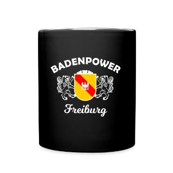 The power from Freiburg - Full Colour Mug - black - Front