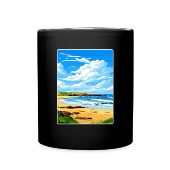 Godrevy Point Angleterre Affiche de voyage Souvenir WPA - Mug uni - noir - Devant