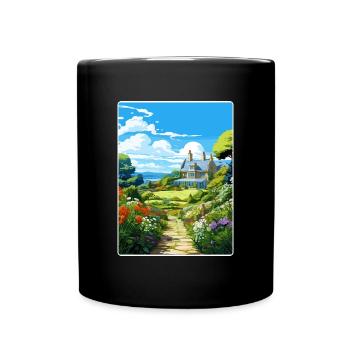 Glendurgan Gardens England Reise Poster Souvenir - Tasse einfarbig - Schwarz - Vorne