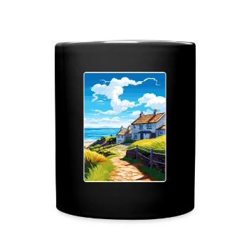 Gorran Haven Angleterre Affiche de voyage Souvenir WPA - Mug uni - noir - Devant