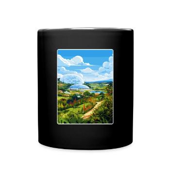 Eden Project England Travel Poster Souvenir WPA - Full Colour Mug - black - Front