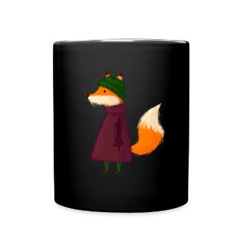 Renard - Mug uni - noir - Devant