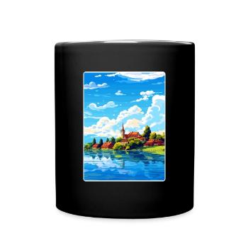 Bodensee Deutschland Europäisches Reiseposter WPA - Tasse einfarbig - Schwarz - Vorne
