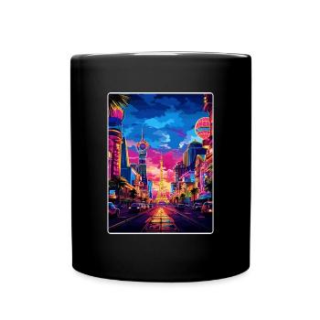 Las Vegas Nevada Reise Poster Souvenir Farbe WPA - Tasse einfarbig - Schwarz - Vorne