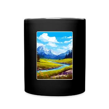 Glacier County Montana Reiseposter Souvenir WPA - Tasse einfarbig - Schwarz - Vorne