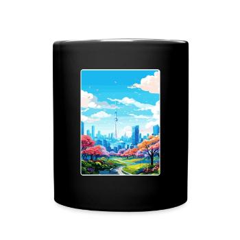 Séoul Corée du Sud Affiche de voyage Peinture Souvenir WPA - Mug uni - noir - Devant