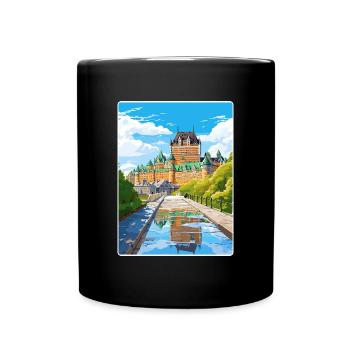 Québec Canada Affiche de voyage Peinture Souvenir WP - Mug uni - noir - Devant