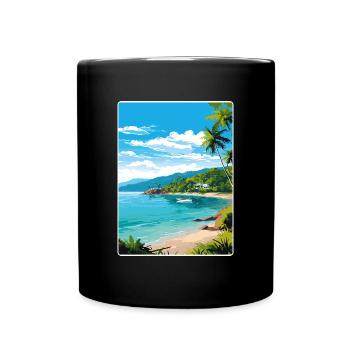 Phuket Thailand Thailand Reise Poster Souvenir WPA - Tasse einfarbig - Schwarz - Vorne