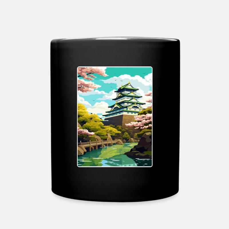 Osaka Japan Reise Poster Souvenir Postkarte Farbe - Tasse einfarbig - Schwarz