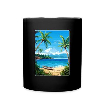 Phuket Thailand Thailand Reise Poster Souvenir WPA - Tasse einfarbig - Schwarz - Vorne