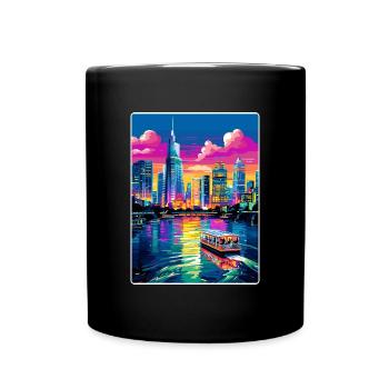 Bangkok Thailand Thai Reise Poster Souvenir WPA - Tasse einfarbig - Schwarz - Vorne