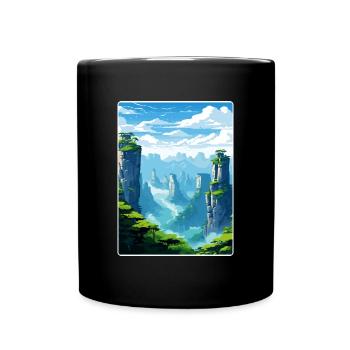 Zhangjiajie China Travel Poster Souvenir Paint WPA - Full Colour Mug - black - Front