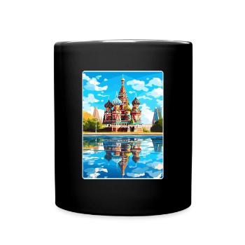 Moscou Russie Voyage Affiche Souvenir Peinture WPA - Mug uni - noir - Devant