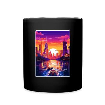 Bangkok Thailand Thai Reise Poster Souvenir WPA - Tasse einfarbig - Schwarz - Vorne