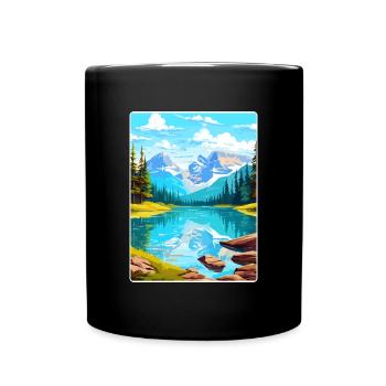 Parc national Banff Canada Affiche de voyage souvenir - Mug uni - noir - Devant