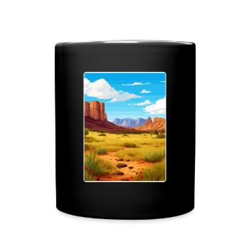 Big Bend Nationalpark Reiseposter Souvenir WPA - Tasse einfarbig - Schwarz - Vorne