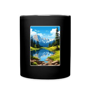 Rocky Mountain Nationalpark Colorado Travel Card - Tasse einfarbig - Schwarz - Vorne