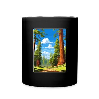 Sequoia Nationalpark Kalifornien Reiseposter WPA - Tasse einfarbig - Schwarz - Vorne