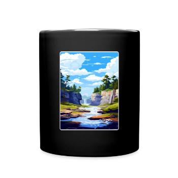 Carte d’affiche de voyage du parc national de la vallée de Cuyahoga - Mug uni - noir - Devant