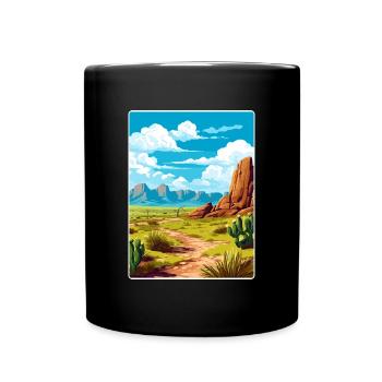Big Bend Nationalpark Reiseposter Souvenir WPA - Tasse einfarbig - Schwarz - Vorne