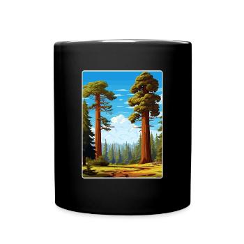 Sequoia Nationalpark Kalifornien Reiseposter WPA - Tasse einfarbig - Schwarz - Vorne