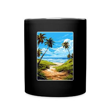 Biscanye Nationalpark Reiseposter Souvenir WPA - Tasse einfarbig - Schwarz - Vorne