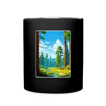 Sequoia Nationalpark Kalifornien Reiseposter WPA - Tasse einfarbig - Schwarz - Vorne