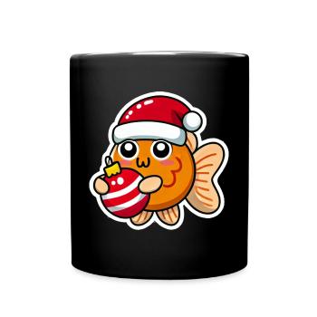 Goldfish Christmas Swain - Tasse einfarbig - Schwarz - Vorne