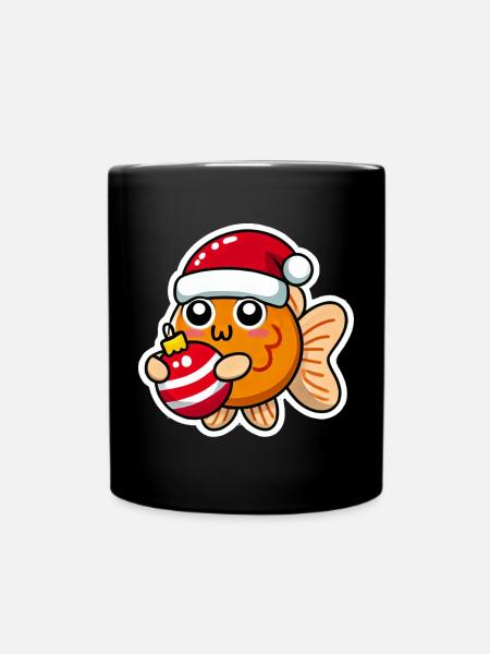 Goldfish Christmas Swain - Tasse einfarbig - Schwarz
