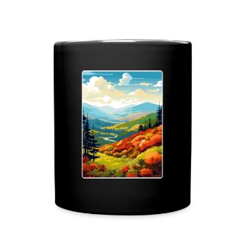 Affiche de voyage du parc national des Great Smoky Mountains - Mug uni - noir - Devant