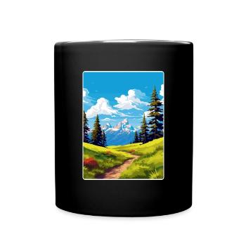 Affiche de voyage souvenir du parc national de Grand Teton - Mug uni - noir - Devant