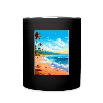 Barbade Caraïbes Voyage Affiche Souvenir Peinture WP - Mug uni - noir - Devant