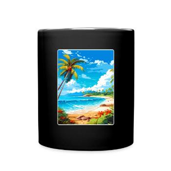 Barbade Caraïbes Voyage Affiche Souvenir Peinture WP - Mug uni - noir - Devant