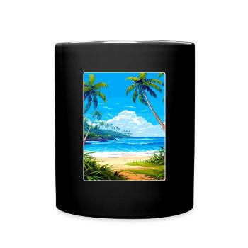 Barbade Caraïbes Voyage Affiche Souvenir Peinture WP - Mug uni - noir - Devant
