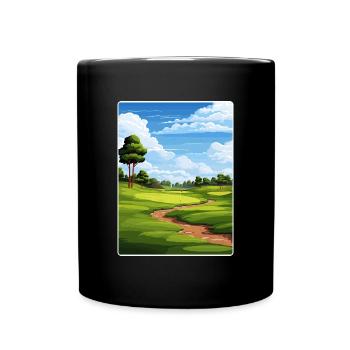 Tpc Boston Golf Club Affiche de voyage Souvenir WPA - Mug uni - noir - Devant