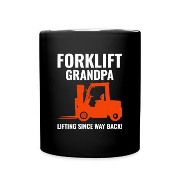 Conducteur de chariot élévateur Conducteur d’équipement lourd Papy - Mug uni - noir - Devant