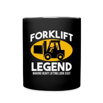 Conducteur de chariot élévateur Conducteur d’équipement lourd Humour - Mug uni - noir - Devant
