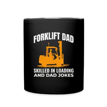 Conducteur de chariot élévateur Papa Conducteur d’équipement lourd Drôle - Mug uni - noir - Devant