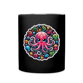 Poulpe Poisson pieuvre - Mug uni - noir - Devant