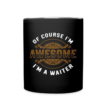 Serveuse Pub Table de pourboire - Mug uni - noir - Devant