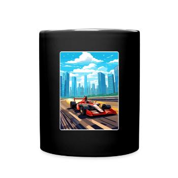 Shanghai Circuit Motorsport Race China Travel Card - Tasse einfarbig - Schwarz - Vorne