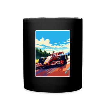 Affiche de voyage de la course automobile du circuit de Monza en Italie - Mug uni - noir - Devant