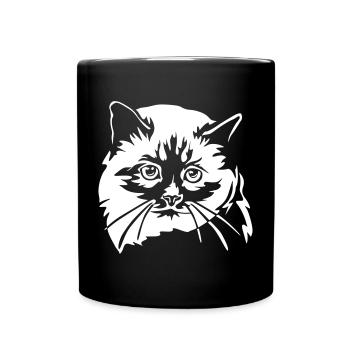 Birman Cat "Black Edition" - Full Colour Mug - black - Front