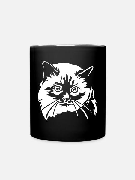 Birma Katze "Black Edition" - Tasse einfarbig - Schwarz
