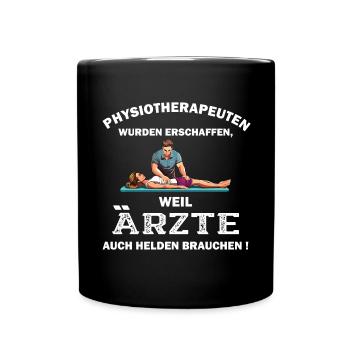 Physiotherapeut Geschenk Physio Physiotherapie - Tasse einfarbig - Schwarz - Vorne