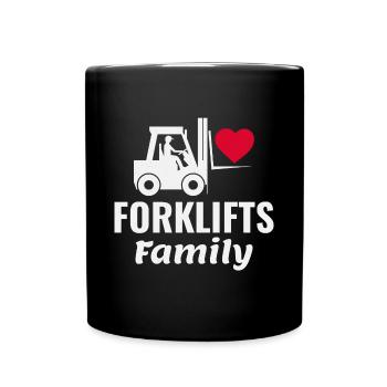 Famille de caristes et de conducteurs d’équipement lourd - Mug uni - noir - Devant
