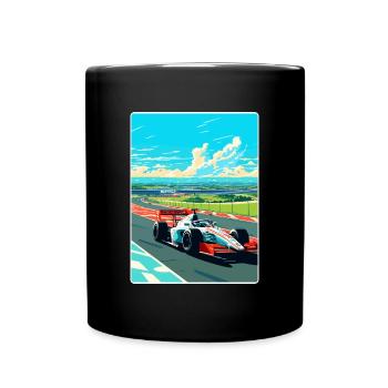 Magny Cours Circuit Motorsport Race Frankreich Reisen - Tasse einfarbig - Schwarz - Vorne