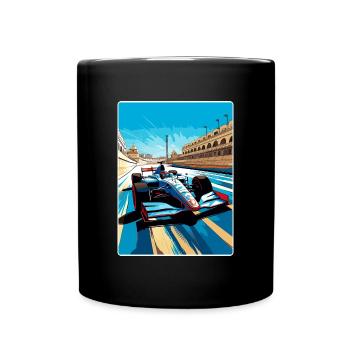 Jerez Circuit Motorsport Race Spain Travel Poster - Full Colour Mug - black - Front