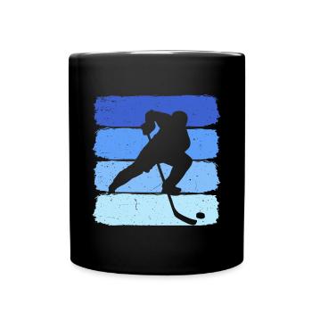 hockey sur glace hockey rétro joueur de hockey sur glace - Mug uni - noir - Devant