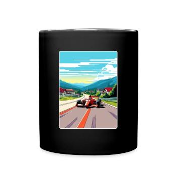 Spielberg Circuit Motorsport Rennen Österreich Reisen - Tasse einfarbig - Schwarz - Vorne